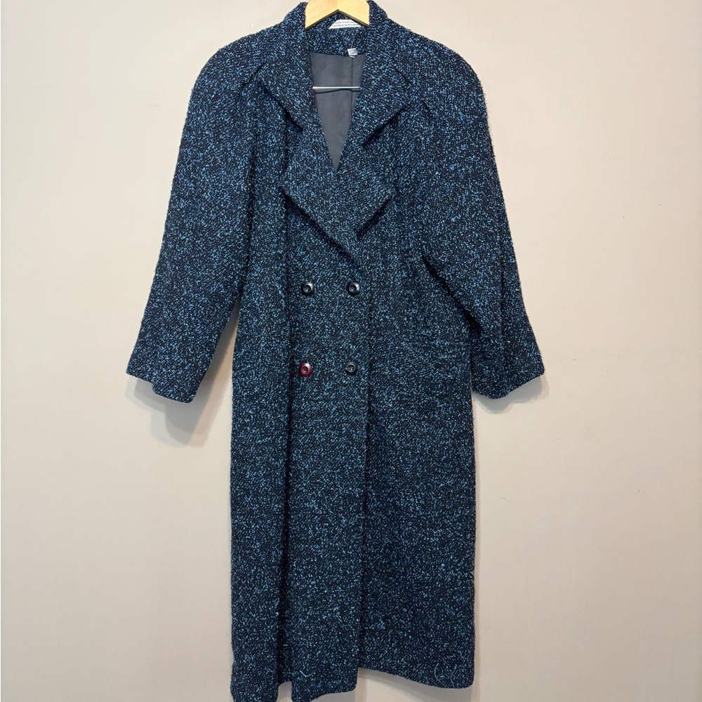 EGO FASHIONS Vintage Wool Double-Breasted Coat Made in Bulgaria